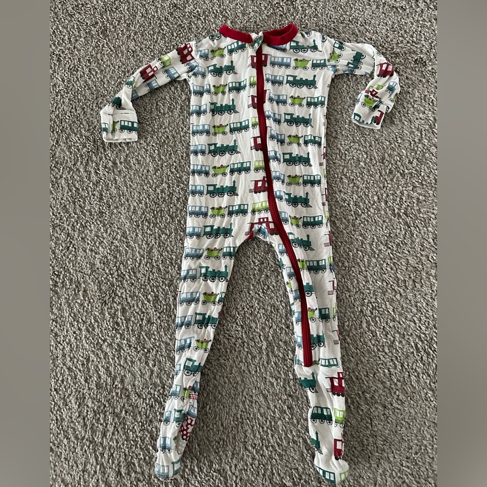 Kickee Pants Train PJ Zippy. 9-12 months. Good condition.